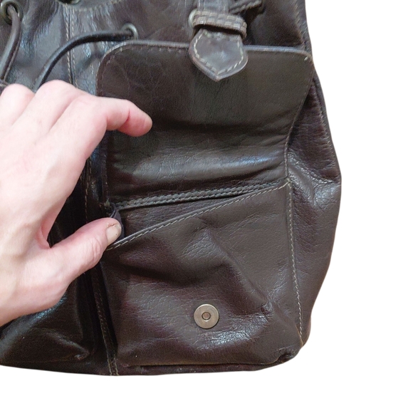 CACTUS Genuine Leather Backpack Brown main image 8